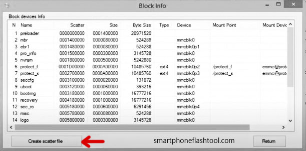 MTK Droid Tool create Scatter File for MTK Devices flash using SP flash tool